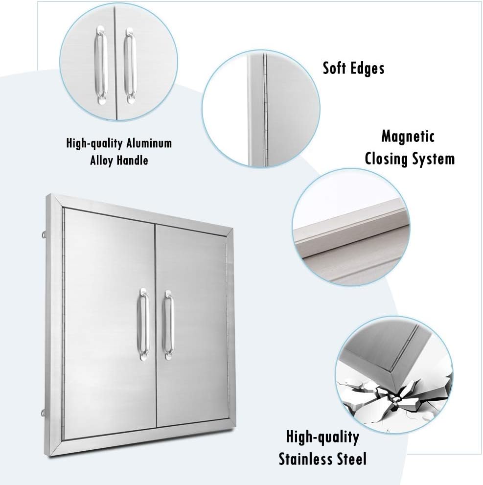 Stainless Steel Double Access Door 24 W X 24 H C763