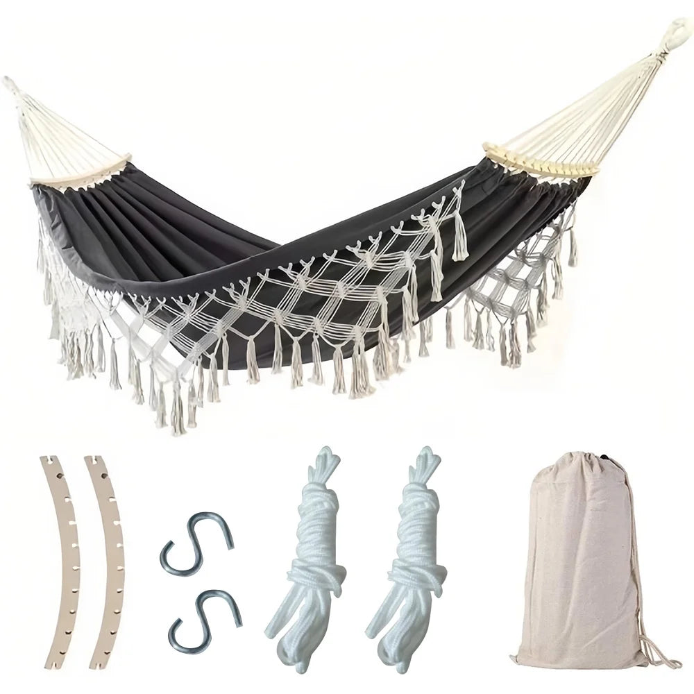 Double Macrame Hammock Swing Bed C1885