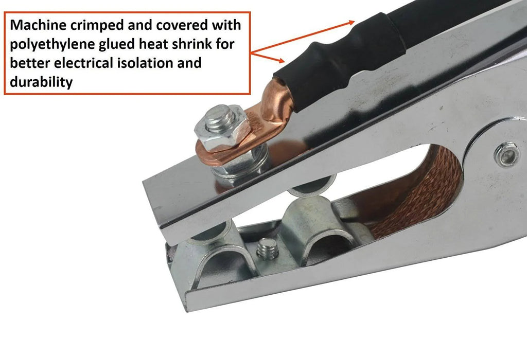 200 Amp Welding Leads Assembly Set with Dinse 35-70 Connector, #2 AWG Cable, 25 Feet each Lead M689