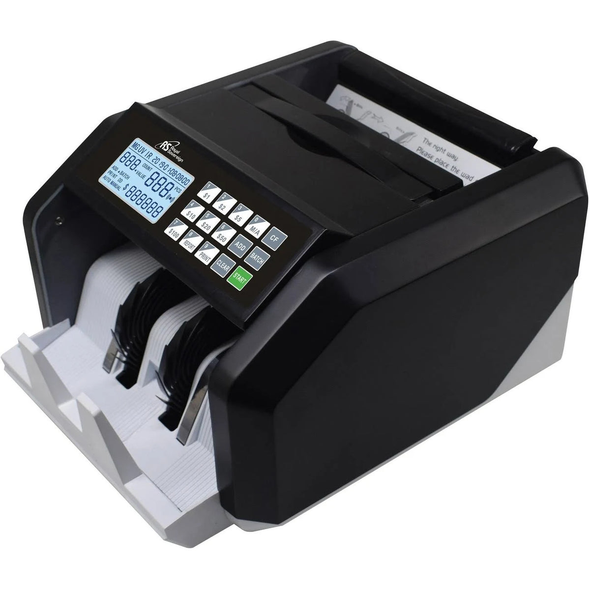 Back Load Bill Counter with Value Counting and Counterfeit Detection D841556