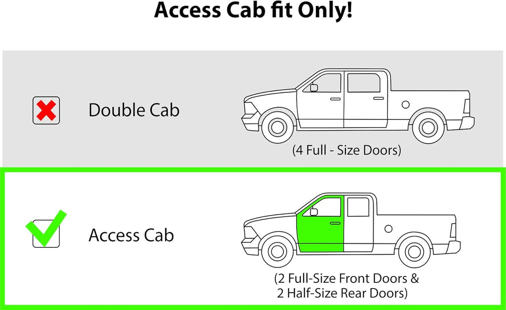 Shatterproof in-Channel Window Deflectors for Toyota Tacoma 2016-2022 Access Cab, 2 pcs C577