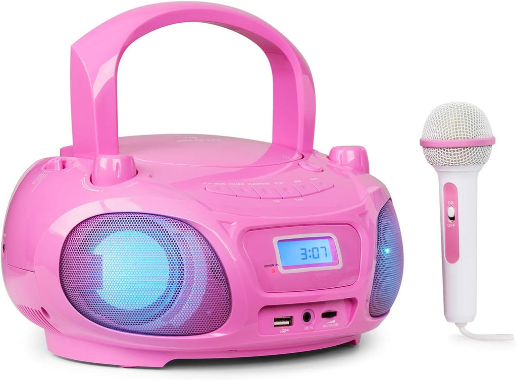 Pink Pack of 2 CD Radio Boombox with Bluetooth R835