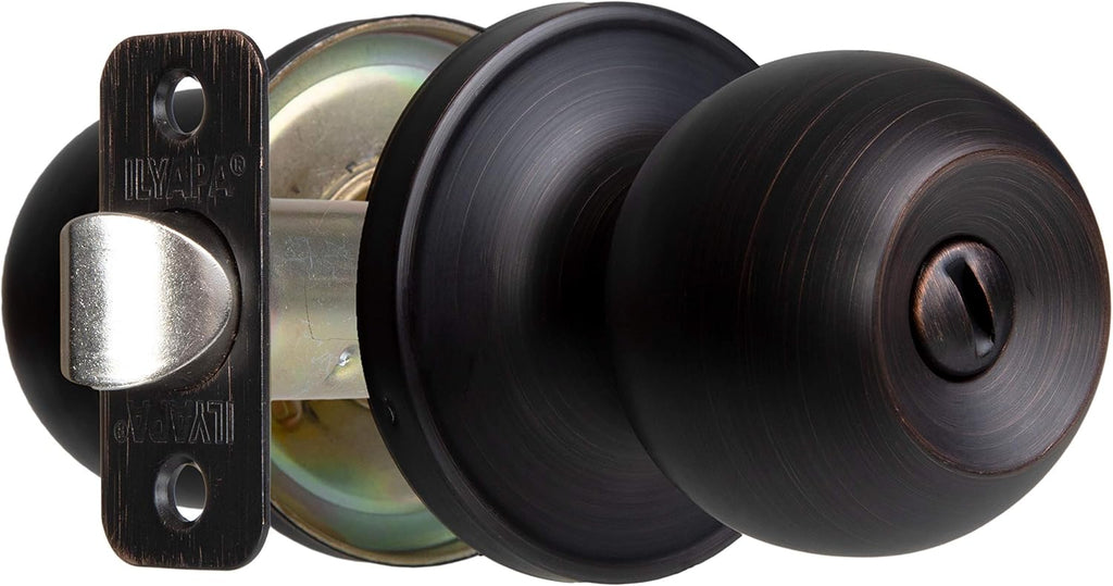 Oil Rubbed Bronze Privacy Door Knobs, Ball Style, 10 Pack D899
