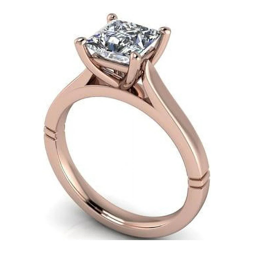 14K Rose Gold Diamond Wedding Ring J375