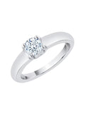 10K White Gold Diamond Solitaire Ring (1/4 cttw, I-Color, SI3-I1, Size 9) L606341