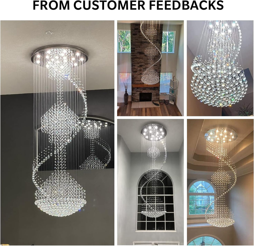 Crystal Spiral Chandelier for Staircase J4297