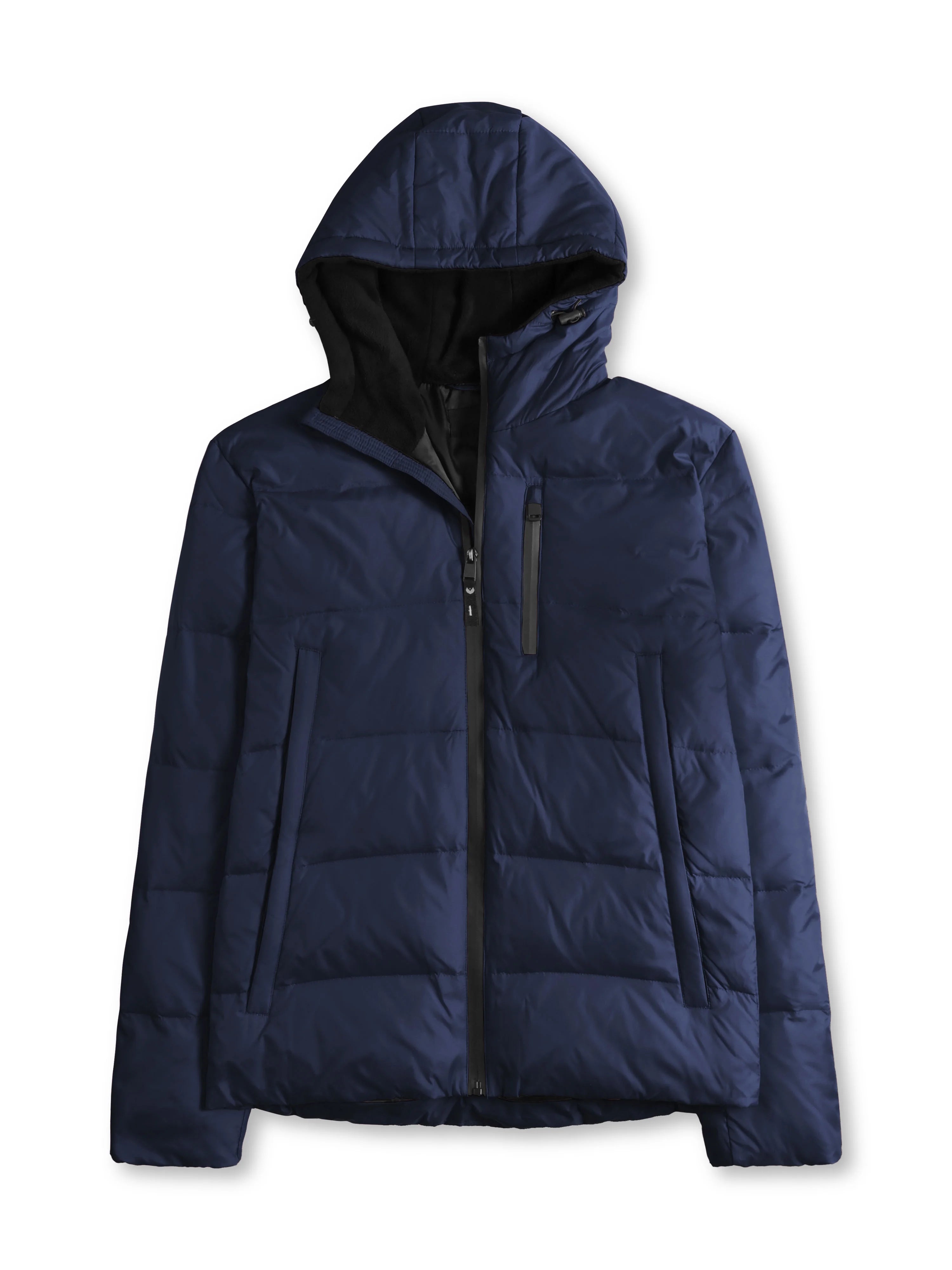 Mens Lightweight Waterproof Duck Down Puffer Jacket with Hood U592712