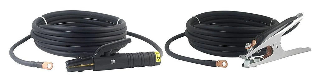 200 Amp Welding Leads Assembly Set with Dinse 35-70 Connector, #2 AWG Cable, 25 Feet each Lead M689