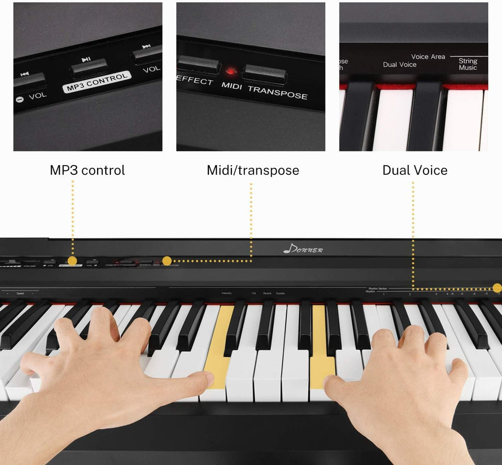 88 Key Semi-Weighted Digital Piano Q8117