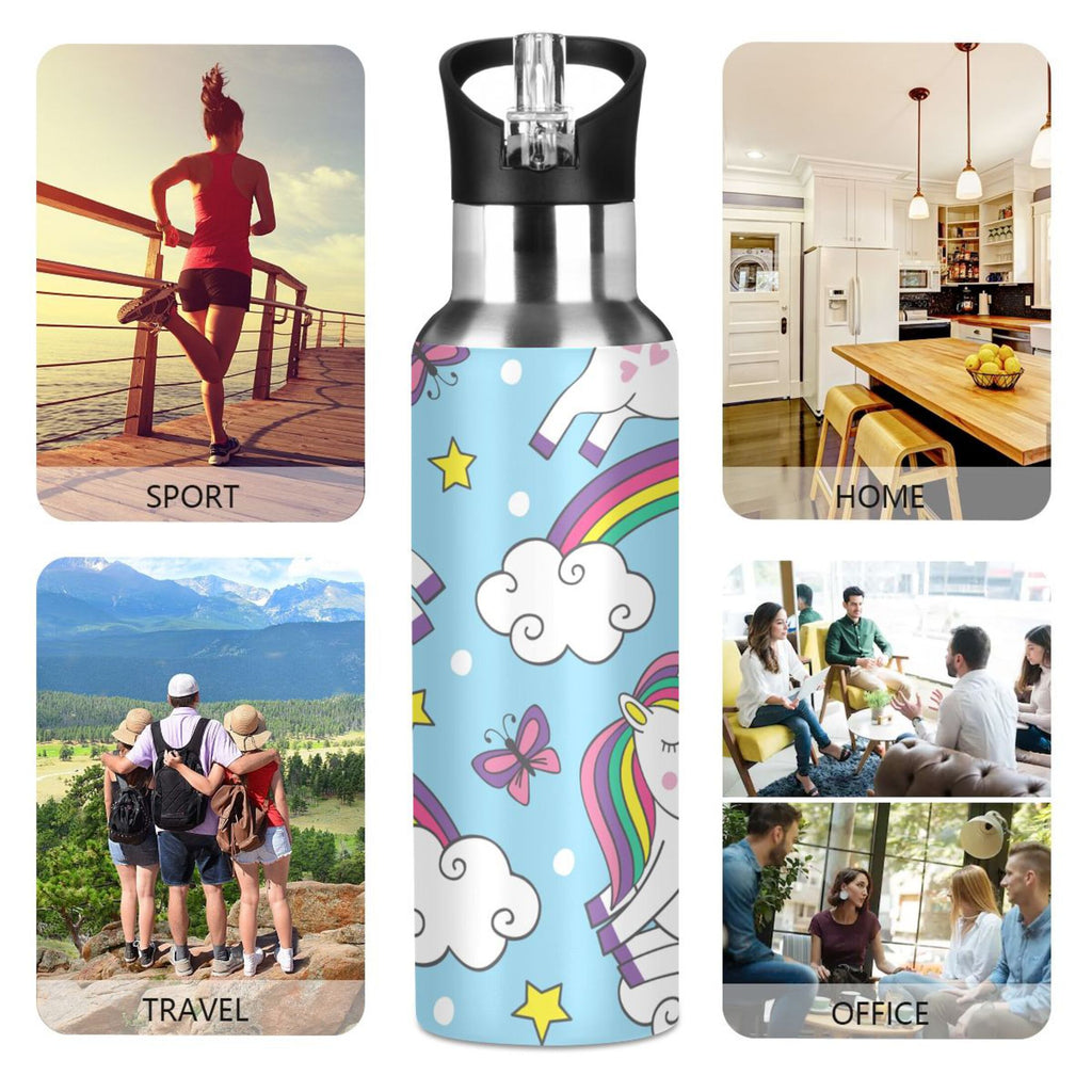 Stainless Steel Insulated Water Bottle with Straw Lid L651949
