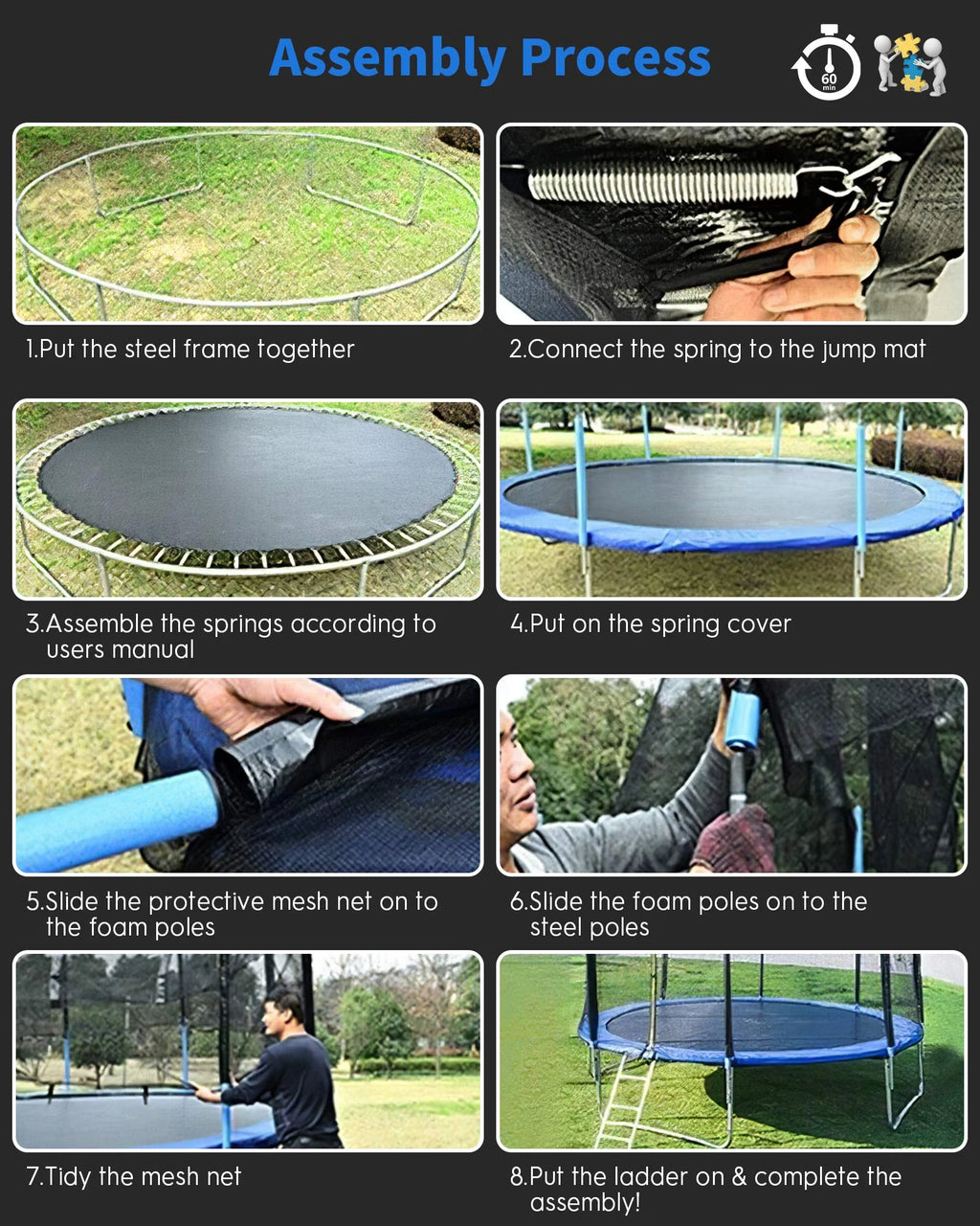 14FT Trampoline with Safety Enclosure N724597