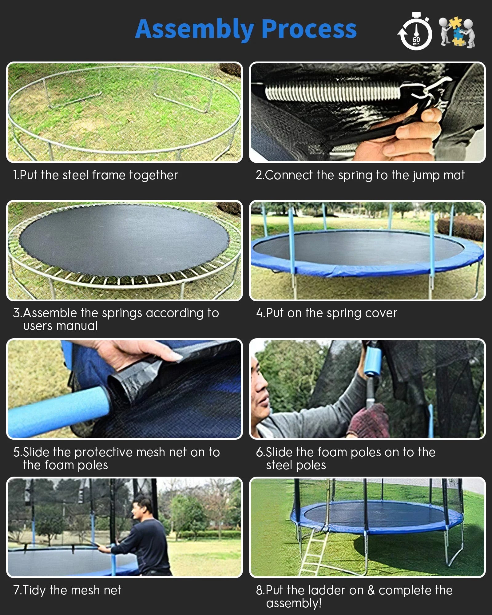 14FT Trampoline with Safety Enclosure N724597