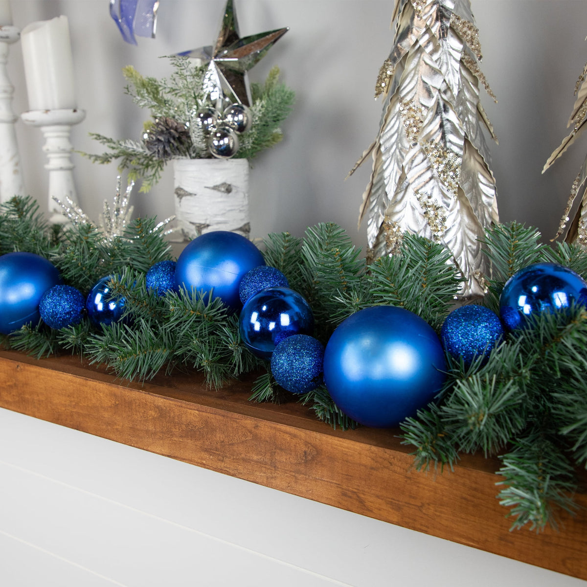 Blue Shatterproof Ball Christmas Garland I54132