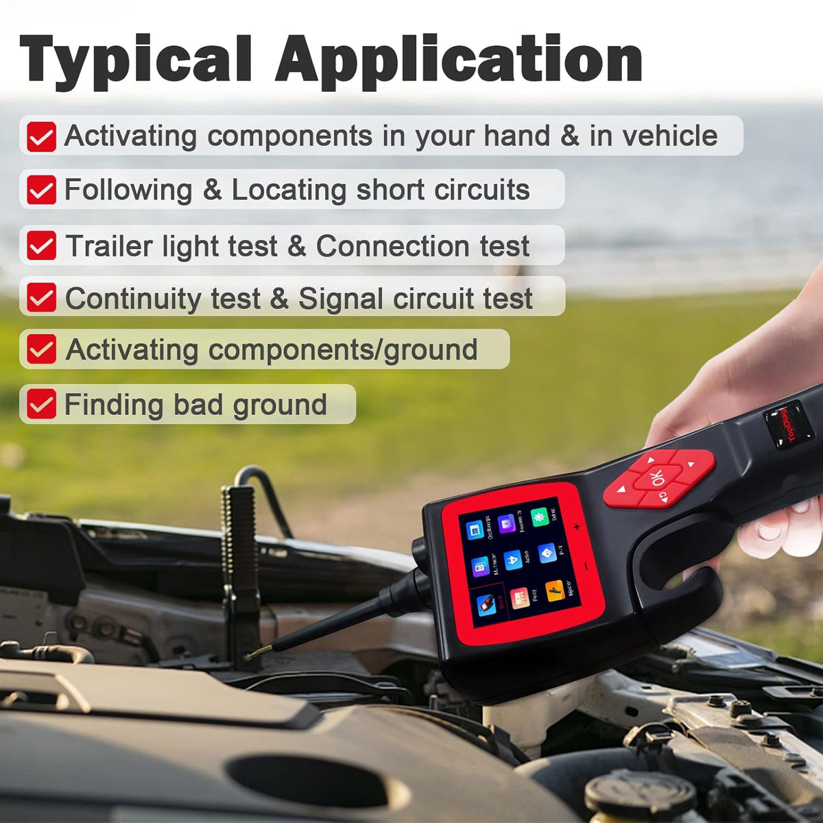 12V 24V Automotive Circuit Tester with Multimeter P117