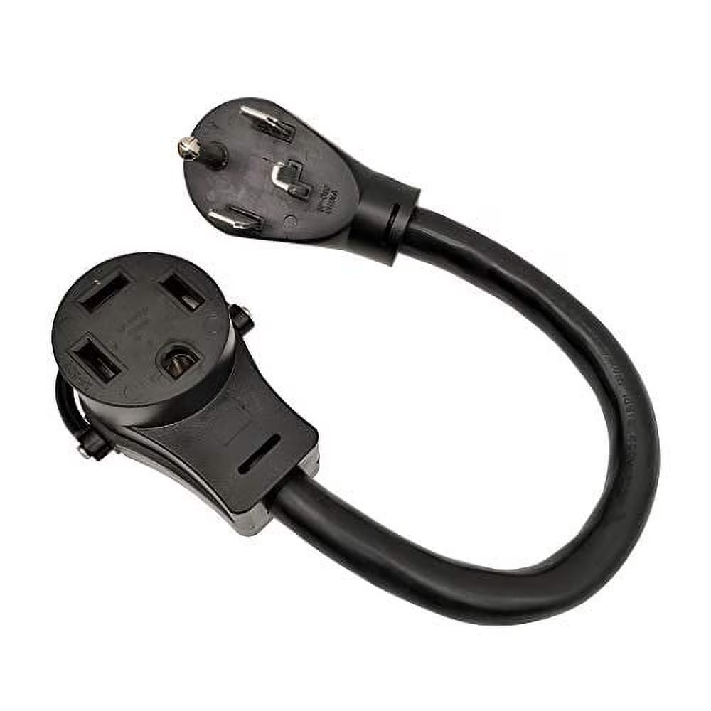 Adapter Cord 4 Prong Dryer Plug 14-30P to 14-60R Welder Receptacle, 30A, 125V/250V 1.5FT D415