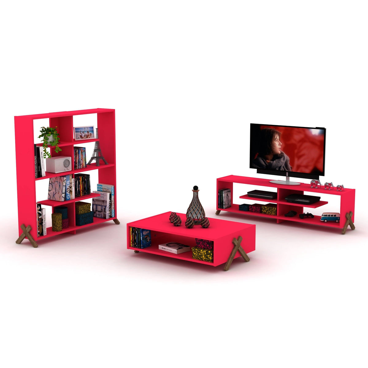 White Bookcase D982