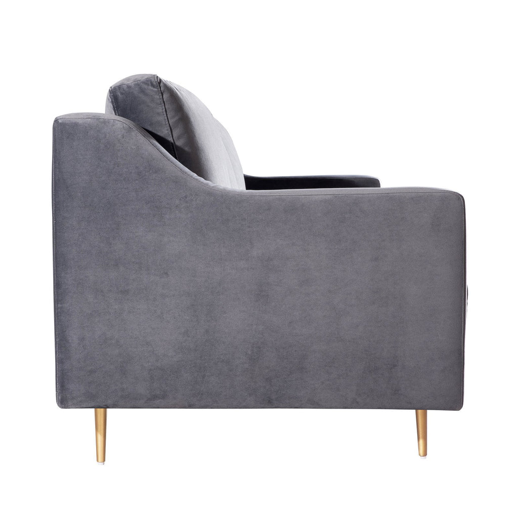 Grey Milan Velvet Sofa X932