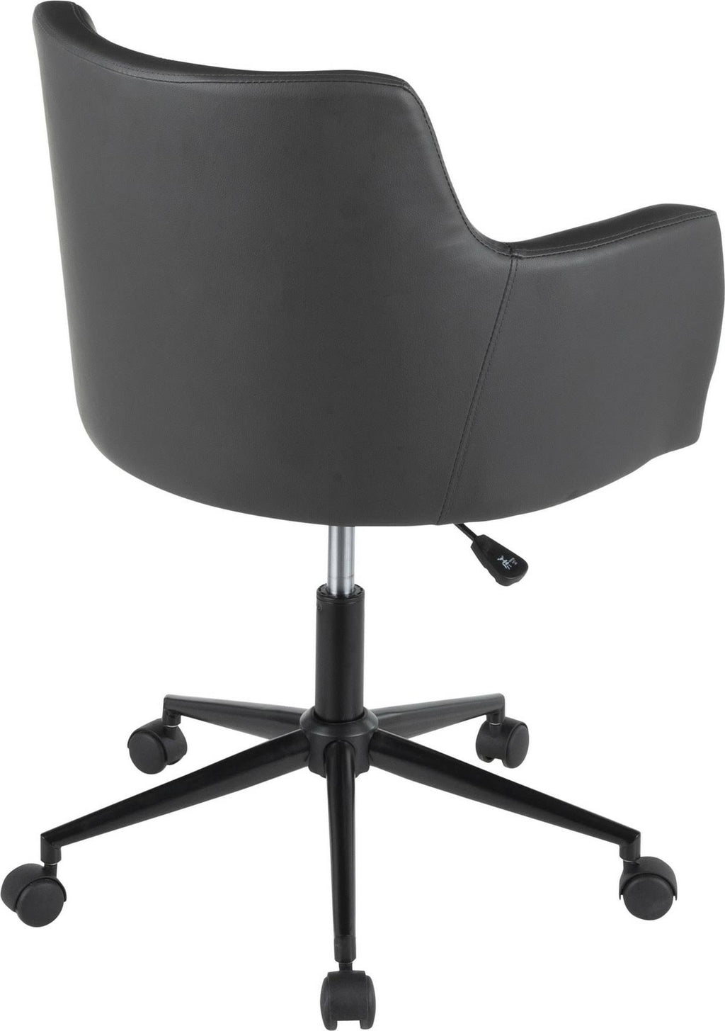 Grey Faux Leather Office Chair H9746