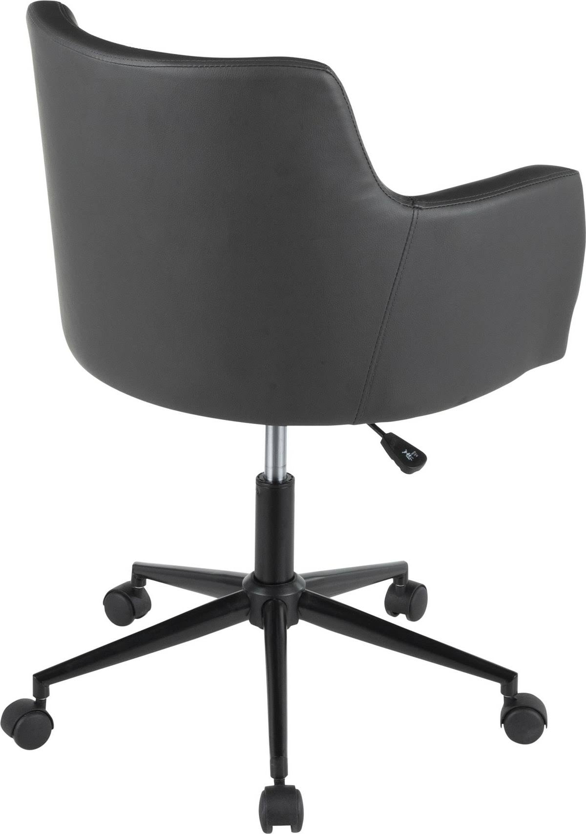 Grey Faux Leather Office Chair H9746