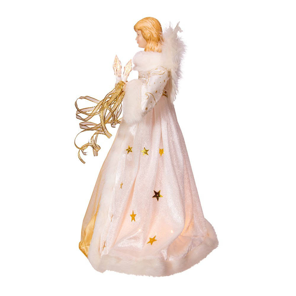 Cream and Gold Angel Treetop U65913