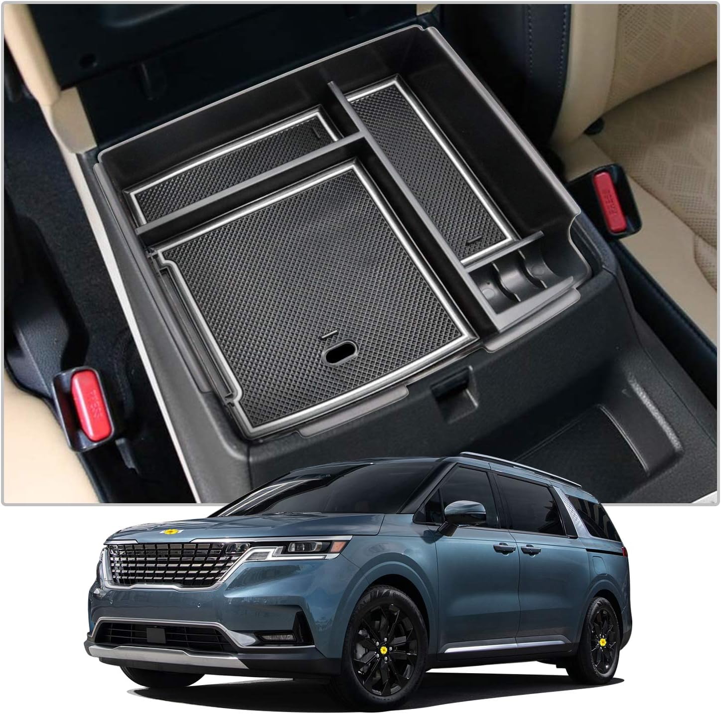 Black ABS Console Organizer Tray K978