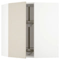 White Corner Wall Cabinet with Carousel, 26x15x30 H331148