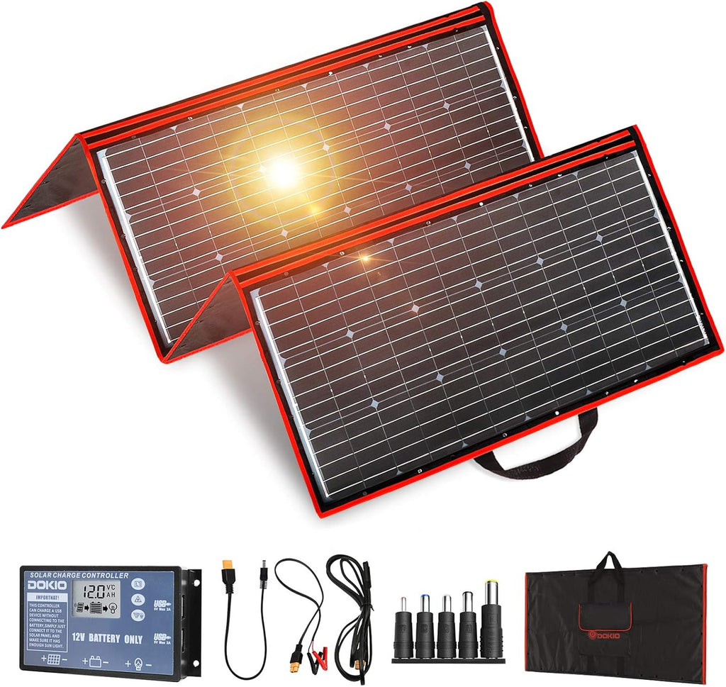 300W 18V Portable Folding Solar Panel Kit with 2 USB Outputs M229230