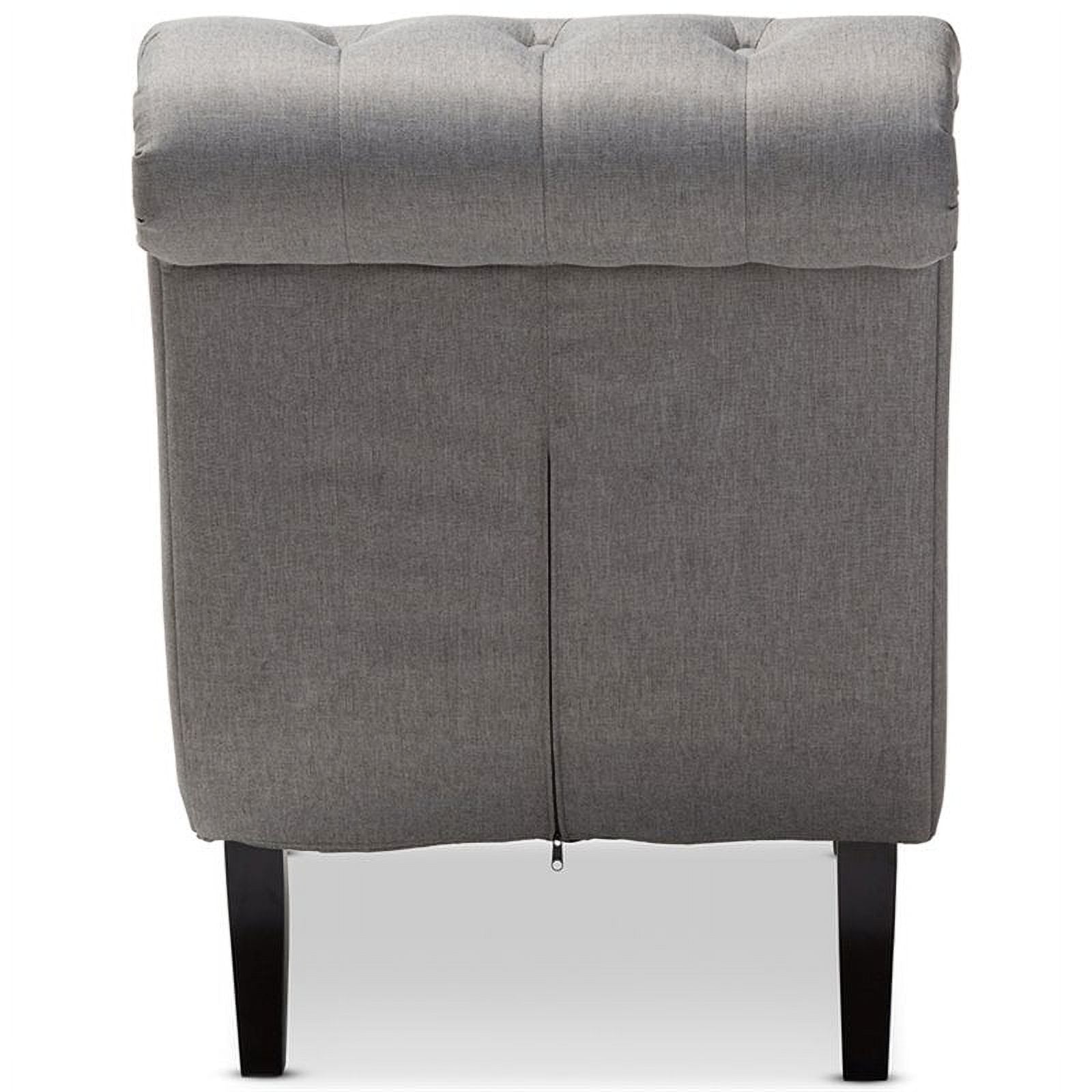 Tufted Chaise Lounge in Gray and Black M430533