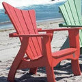 Rustic Red Wash Wood Adirondack Chair W7882