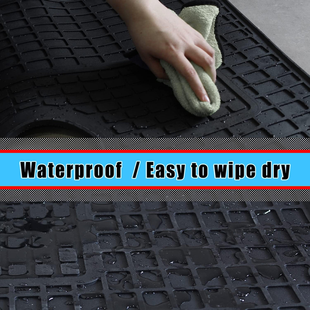 3PCS Set Heavy Duty Rubber Floor Mats for Freightliner Cascadia B356