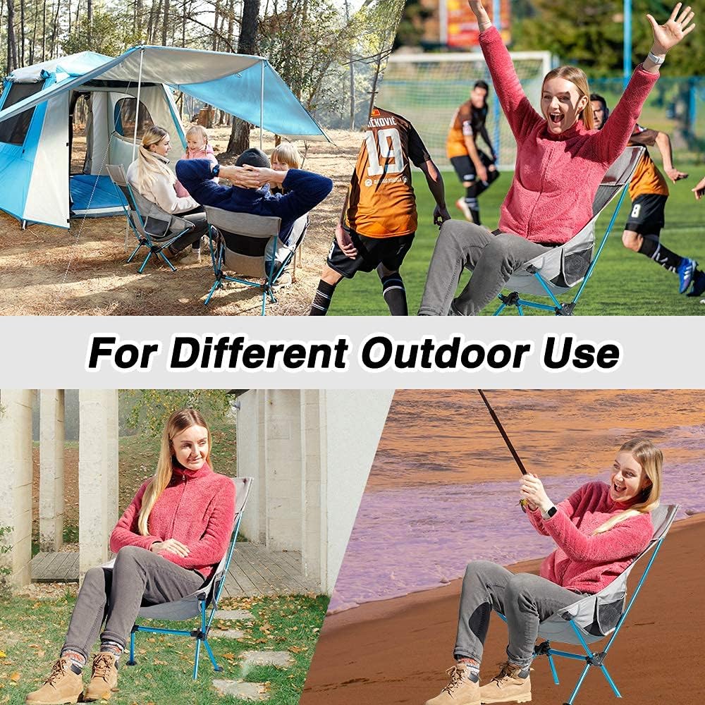 Compact Camping Chair with High Back and Side Pockets I31102