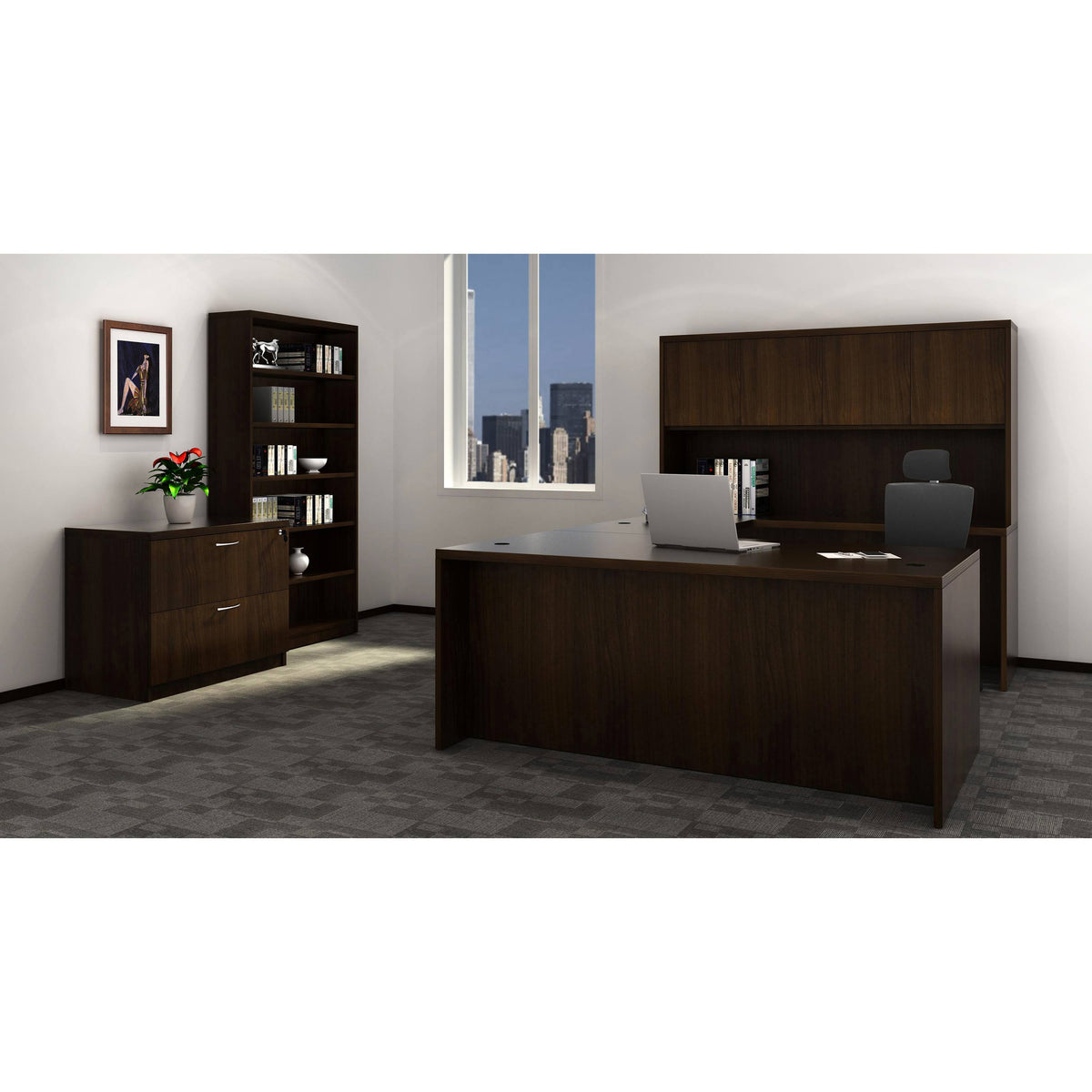 Mahogany Laminate Desking Q21441