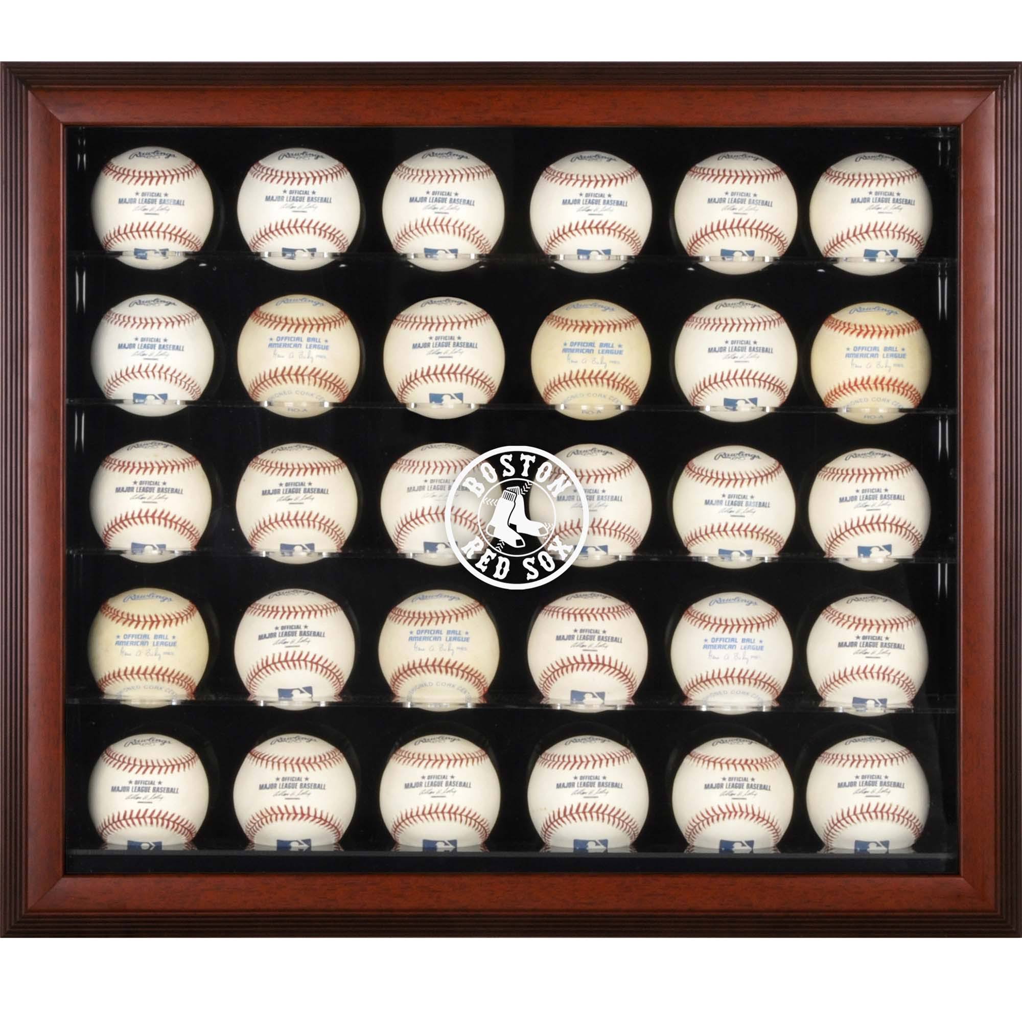Mahogany Framed 30-Ball Display Case B2188