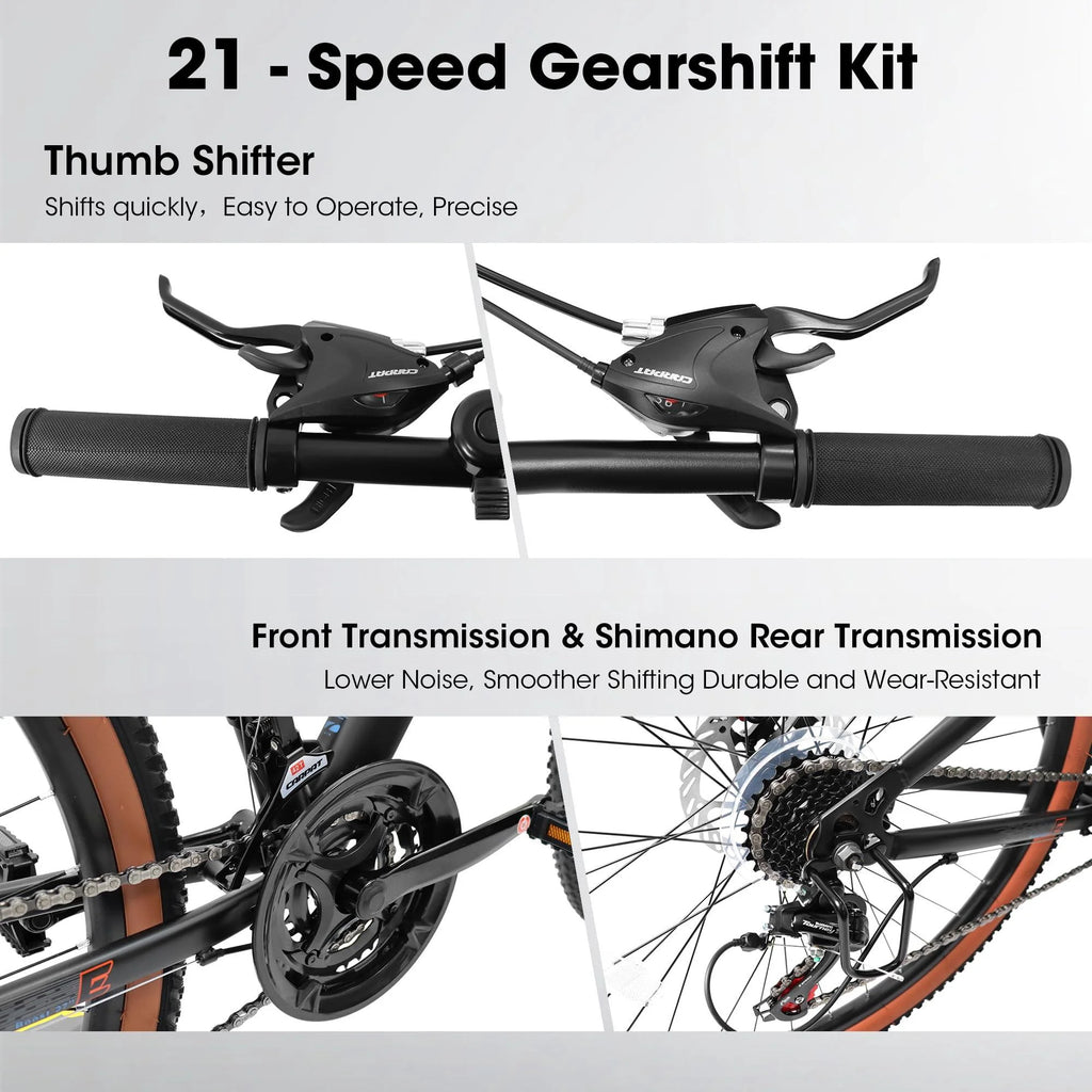 27.5 Inch 21 Speed Carbon Steel Mountain Bike J21812