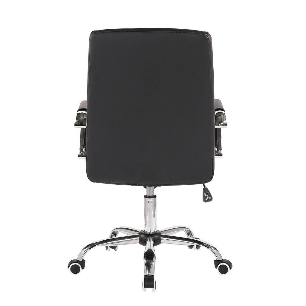 White PU Leather Swivel Office Chair D36406