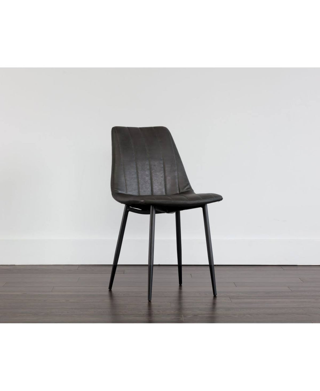 Black Faux Leather Dining Chair U727