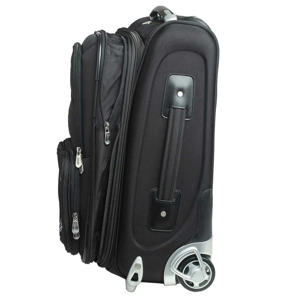 Black Softside Rolling Carry-On Suitcase F1613