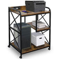 Black Printer Stand with Storage B8351