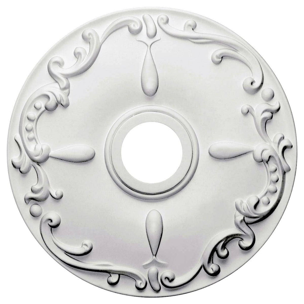 18x22OD x 3 1/2x22ID x 1 1/4x22P Ceiling Medallion, Hand-Painted Pot of Cream Crackle V14209