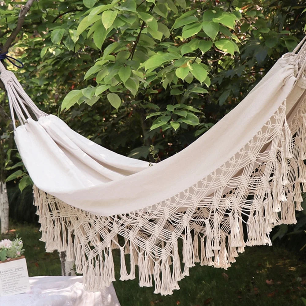 Double Macrame Hammock Swing Bed C1885