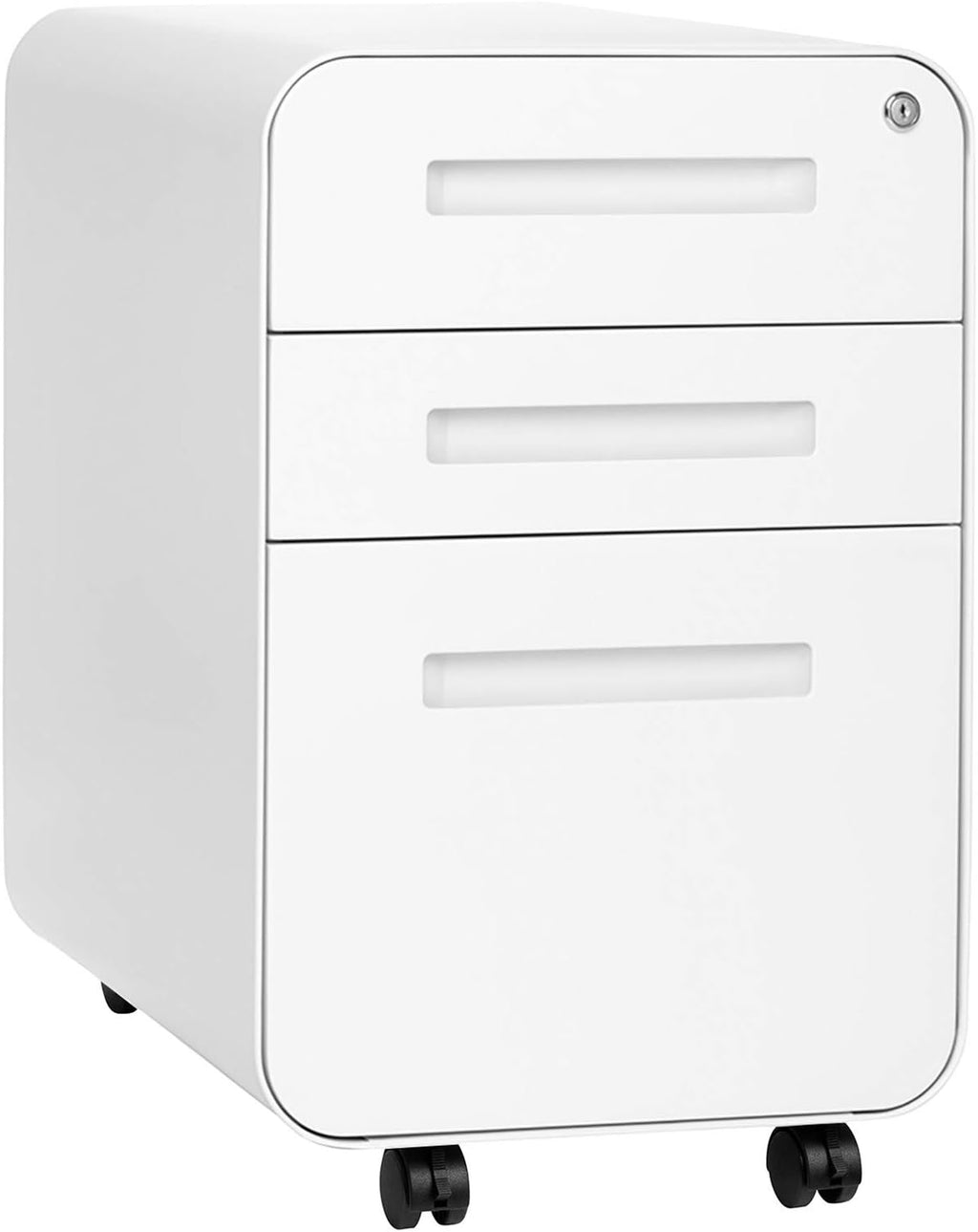 3-Drawer Mobile File Cabinet Dark Grey L299