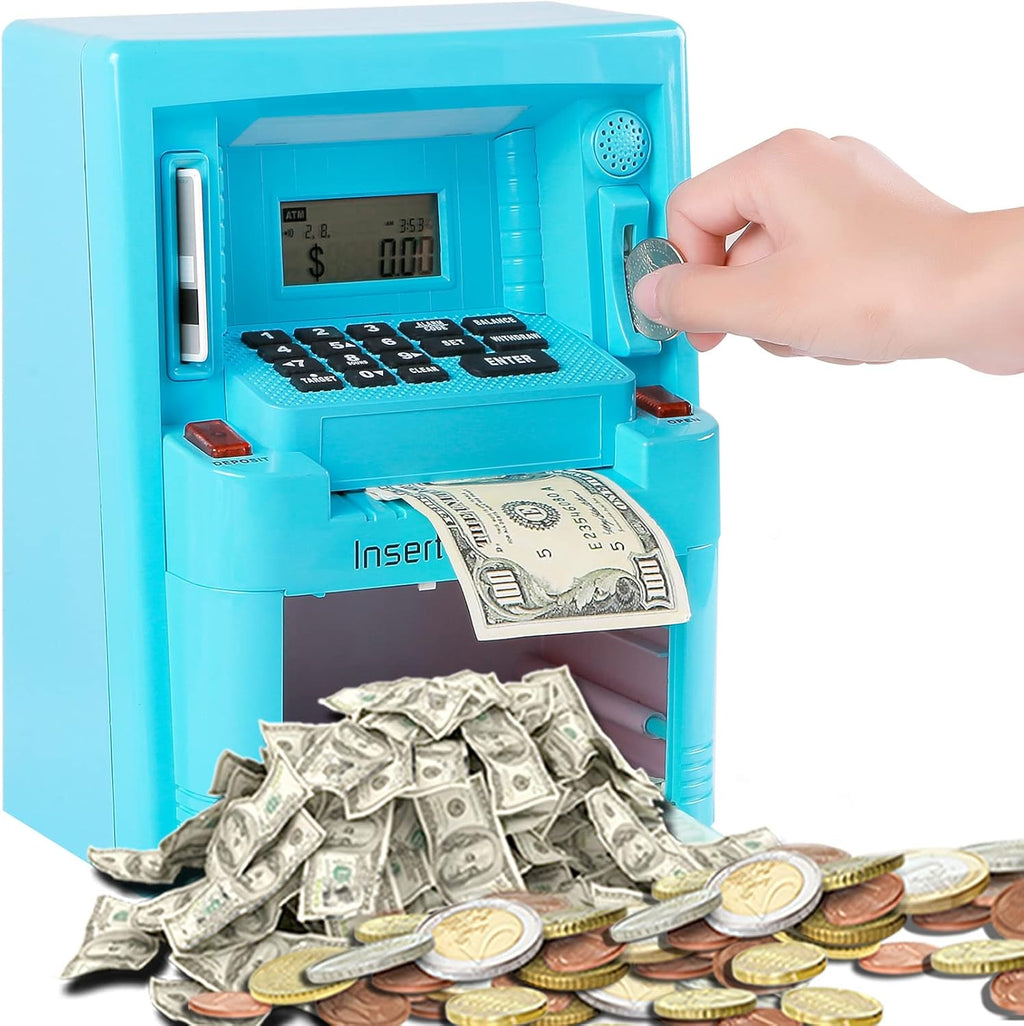 Pink ATM Piggy Bank with Balance Calculator N757894