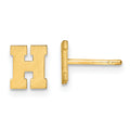 10K Yellow Gold Initial H Post Earrings Y202