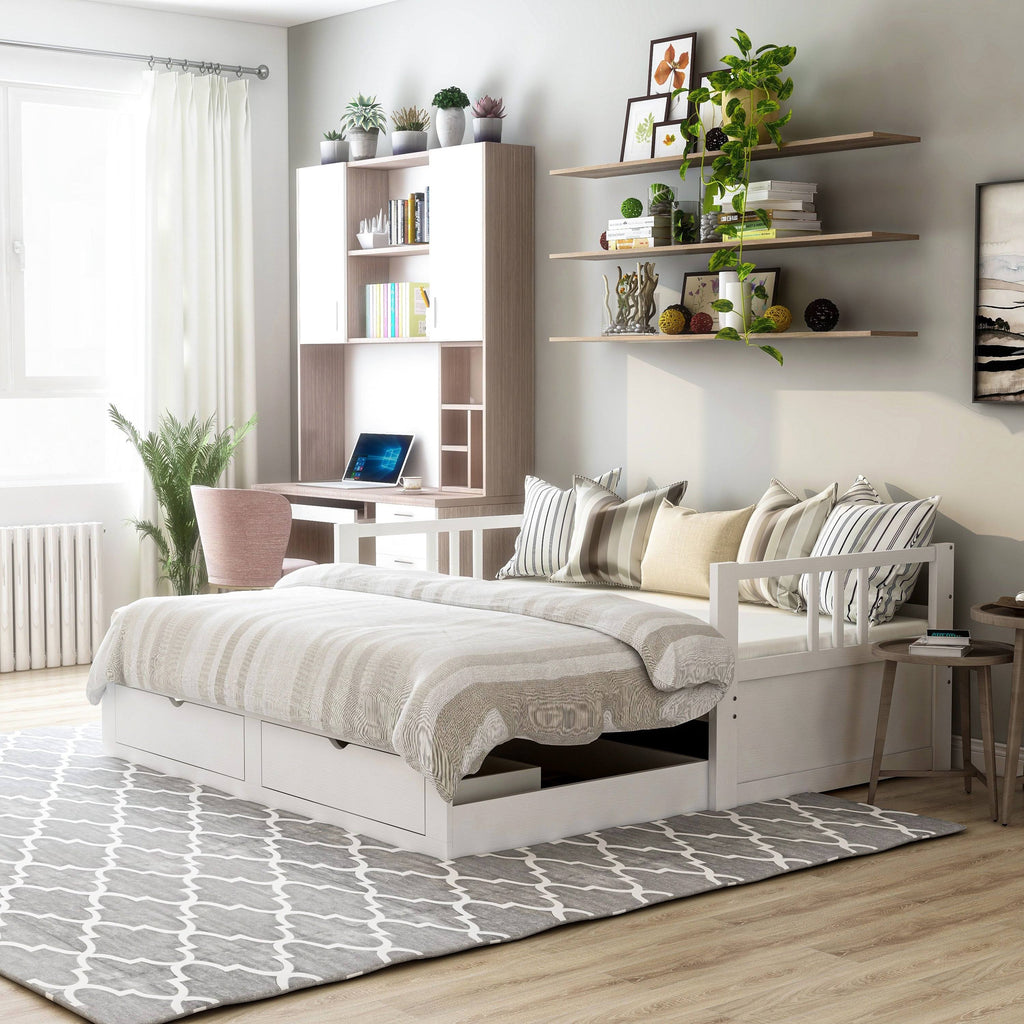 Grey Expandable Storage Daybed L8167