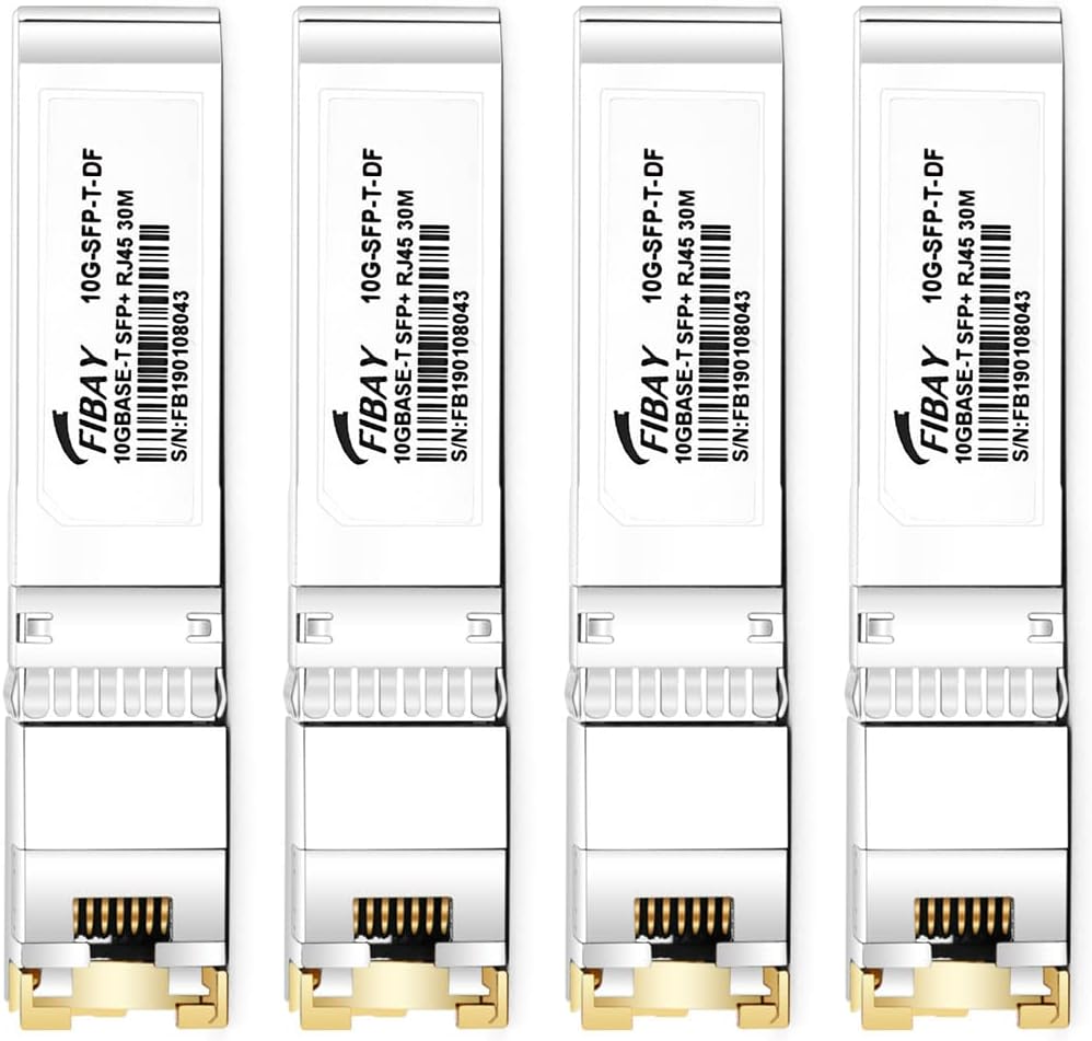 10GBase-T SFP+ to RJ45 Transceiver, 80m, Copper, Pack of 2 D3939