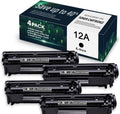 4-Pack Black Compatible Toner Cartridges for HP Printers K30703