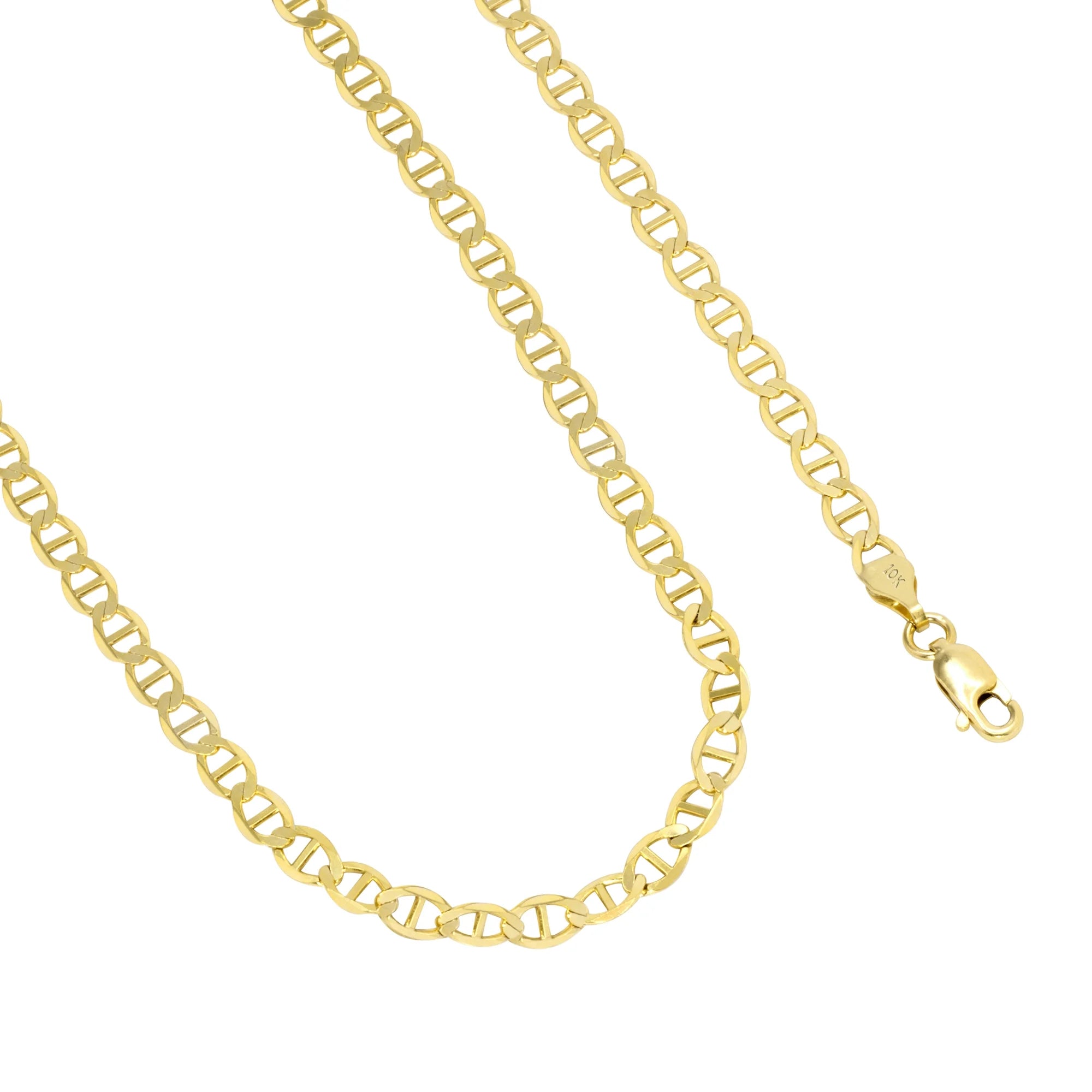 10k Yellow Gold Anchor Chain Necklace 16" - 30" F5510