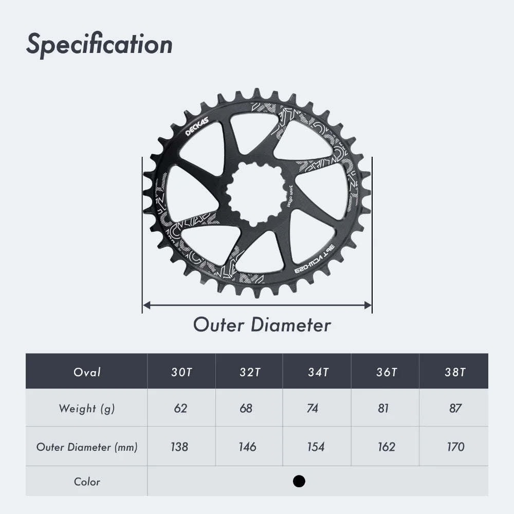 Oval Chainring Direct Mount for Sram GXP 30T 32T 34T 36T 38T I74870
