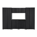 Matte Black Steel Garage Cabinet Set (6-pc) V179