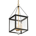 4-Light Black Antique Gold Lantern S28661